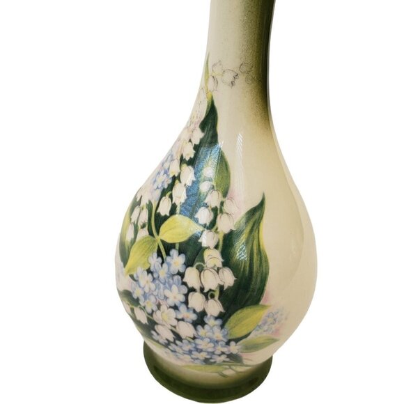 Vintage Small Pottery Lily Of The Valley Bud Vase Handmade In Red Deer - Picture 4 of 10